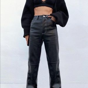 Simonett KIKA Vegan Leather Pants NEW Large 6 8